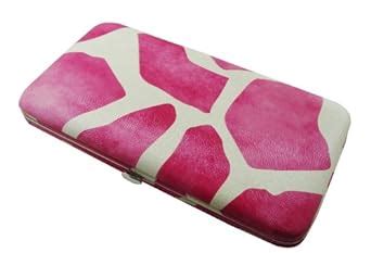 Amazon PINK GIRAFFE HARD CASE FLAT OPERA WALLET CLUTCH BY DESIGNSK