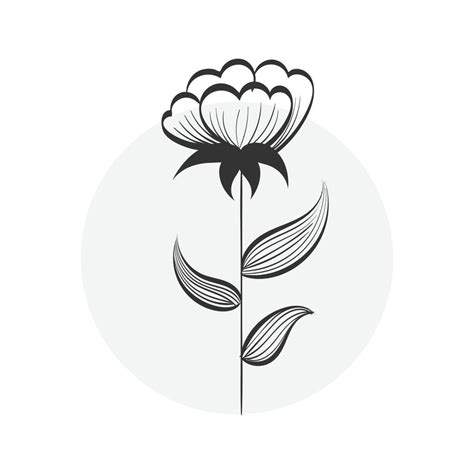 Flower Drawing With Line Art For Print 11376943 Vector Art At Vecteezy