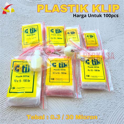 Jual Kantong Plastik Klip Ziplock Bening CTIK PE Klip Mini Tebal Zip