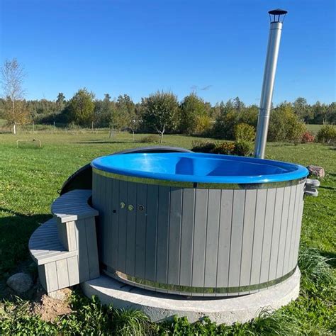 Fiberglass Hot Tub With Hydromassage System With Integrated Led