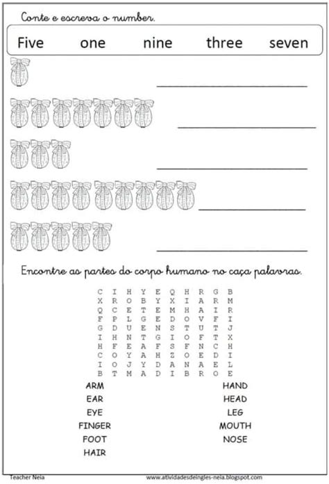 Atividades De Ingl S Para Ensino Fundamental