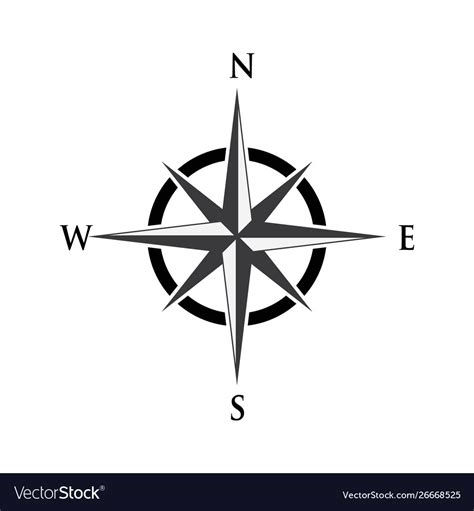 Compass Logo Template Icon Royalty Free Vector Image