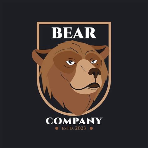 Free Vector Hand Drawn Bear Logo Template