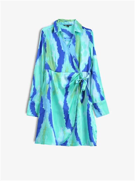 Only Blue And Green Printed Dress G Wd United States