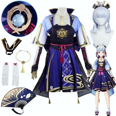 Game Genshin Impact Kamisato Ayaka Cosplay Costume Ayaka Outfit Fan