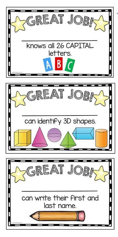 Kindergarten goal chart freebie – Artofit