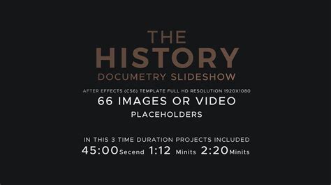 Id Videohive The History Documentary Slideshow