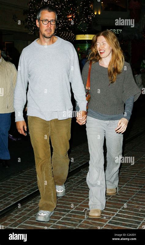 Actor Alan Ruck taking a stroll with his wife Mireille Enos in Beverly ...