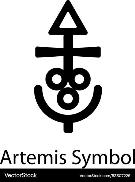 Artemis symbol Royalty Free Vector Image - VectorStock