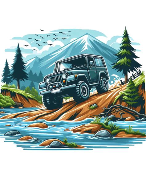 Free Off Road Car Illustration For T Shirt Design 43771378 Png