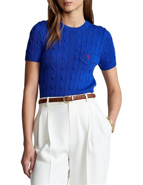 Actualizar 61 Imagen Ralph Lauren Cable Knit Short Sleeve Sweater