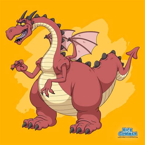 Cartoon Dragon | Vector dragon cartoon character design