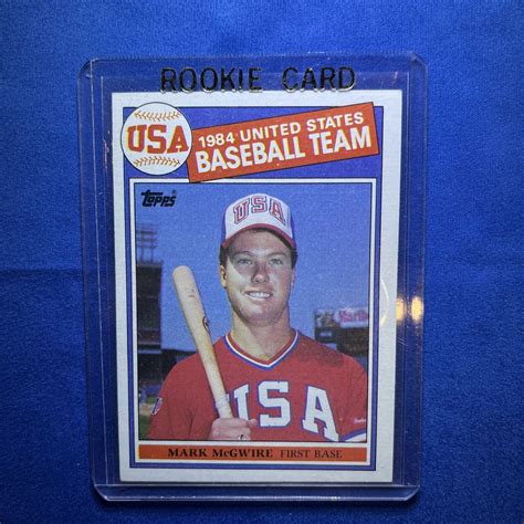 Topps Mark Mcgwire Usa Baseball Team Rookie Rc Ebay