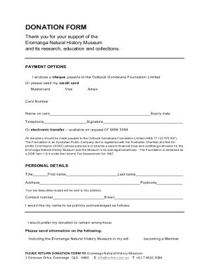 Fillable Online Printable Donation Form Vx 01 Docx Fax Email Print