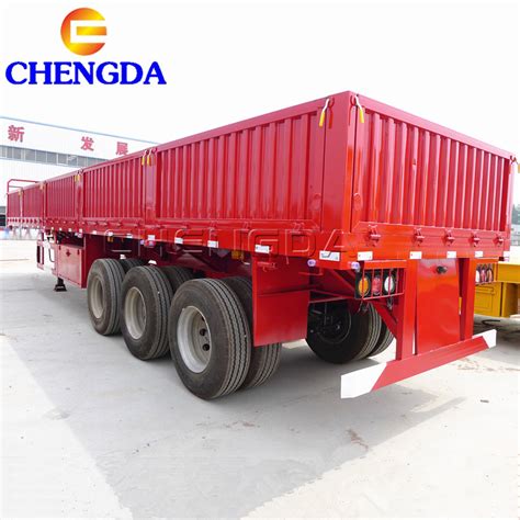 Axles Ton Sidewall Cargo Truck Semi Trailer Ton Cargo Semi