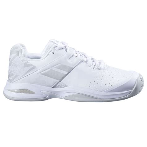 Babolat Propulse All Court Wimbledon Junior Tennis Shoe Whitesilver