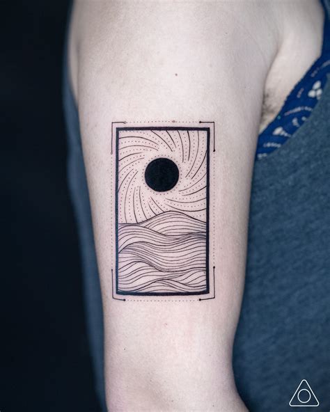 ABSTRACT MOUNTAINS & SUN — 1MM Tattoo Studio