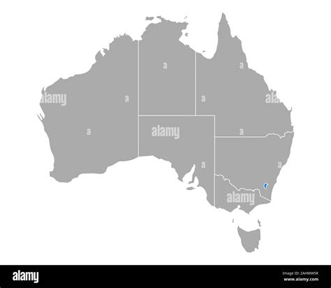 Map of Australian Capital Territory in Australia Stock Photo - Alamy