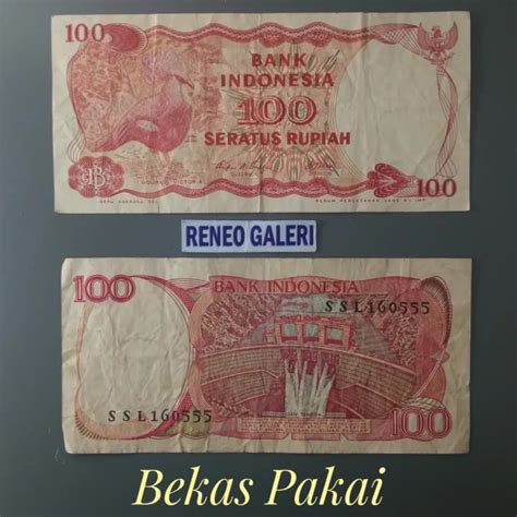 Rp 100 Rupiah Tahun 1984 Bekas Burung Dara Mahkota Goura Victoria