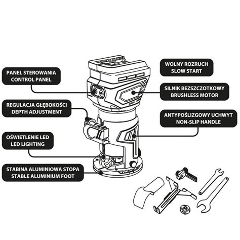 Frezarka Bezszczotkowa Akumulatorowa Energy V Bez Akumu