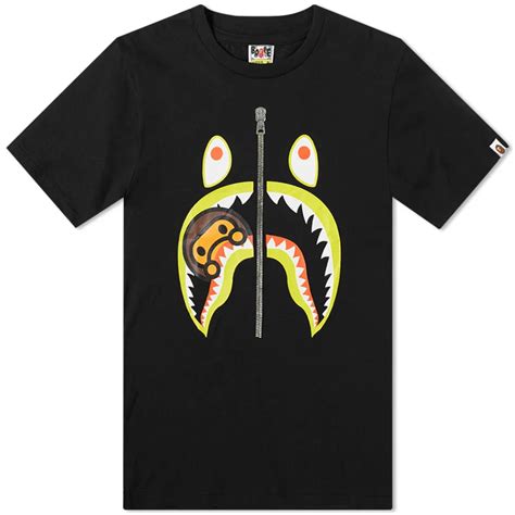 bape abc camo baby milo shark tee blackyellow hotbox