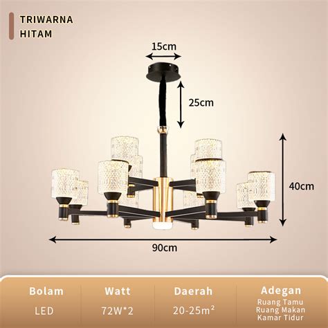 Jual Cahaya Mewah Ruang Tamu Lampu Gantung Minimalis Modern Kristal