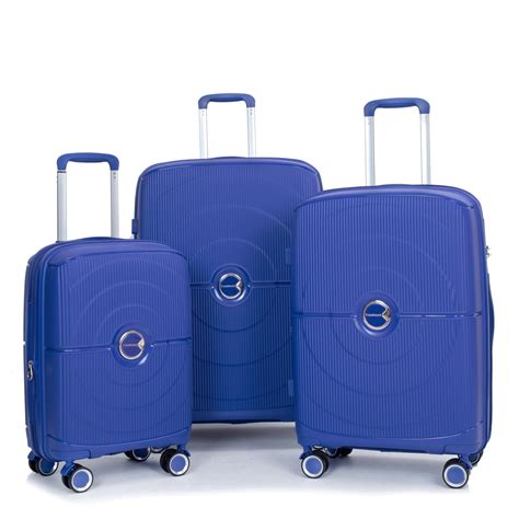 Landisun 3 Piece Luggage Set Lightweight Hard Shell Expandable Suitcases With Spinner Wheels