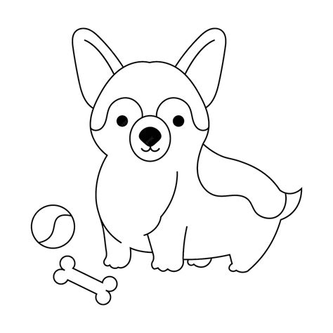 Premium Vector Hand Drawn Dog Outline Illustration