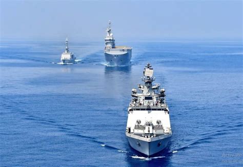 India S Missile Frigate INS Sahyadri Participates In Maritime Exercise