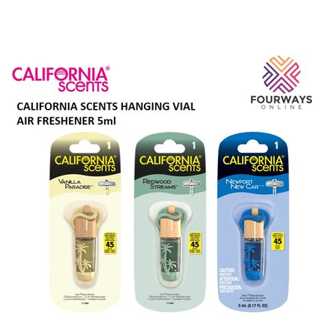 California Scents Hanging Vial Air Freshener 5ml California Scents