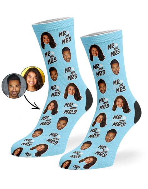 Mr And Mrs Socks Personalised Newly Wed Socks
