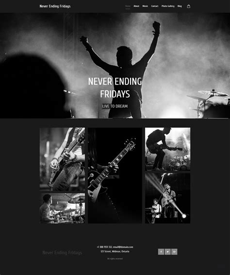 Rock Band Website Design Idea Use This Template For Free At Webzooler