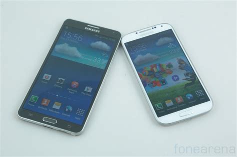 Samsung Galaxy S4 Vs Note 3 Size