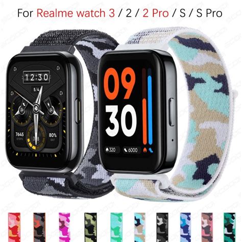 Camouflage Nylon Strap For Realme Watch Pro S Pro Smart Watch