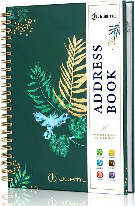 Poforaind Address Book Spiral Bound Address Book With Alphabetical Tabs Password And Address