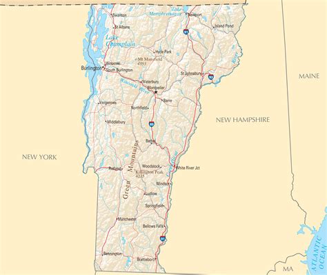 Vermont Map - Fotolip.com Rich image and wallpaper