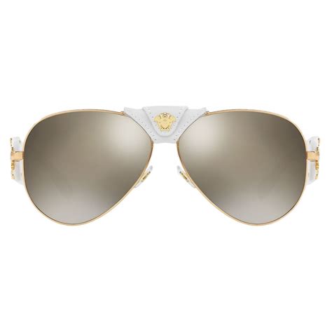 Versace Versace Baroque Sunglasses Mirrored White Sunglasses