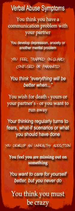Verbal Abuse Symptoms In Long-Term Relationships