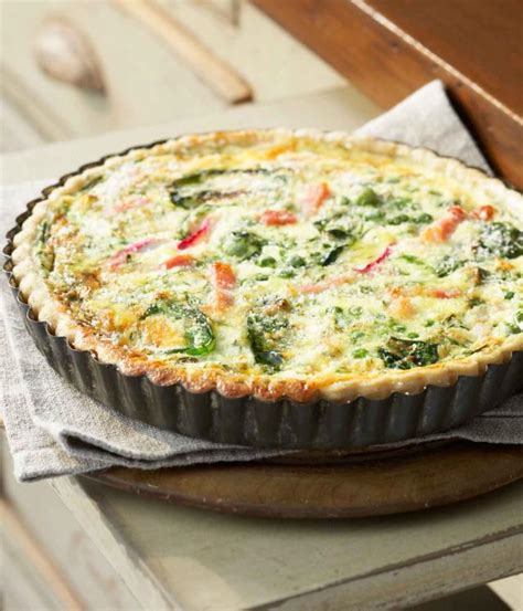 Quiche aux épinards petits pois et lardons la recette