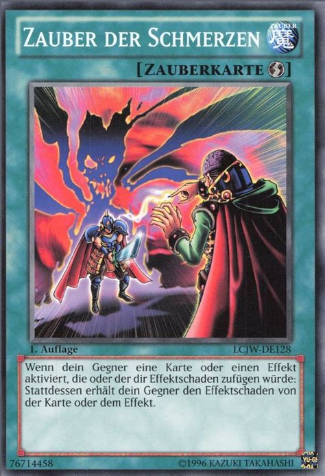 Recollectibles Sammelkarte Yugioh Karte Zauber Der Schmerzen Deutsch