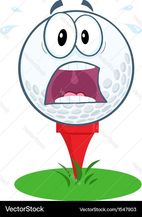 Funny golf ball expressions Royalty Free Vector Image