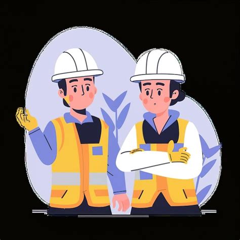 Premium Vector 2d Vector Illustration Safety Civil Protection And Safety When Working And