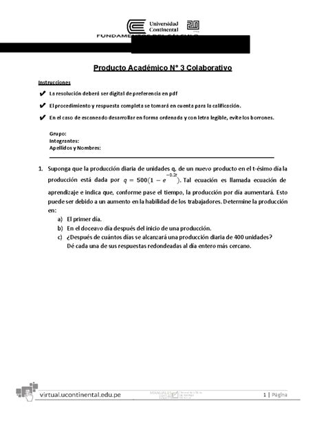 Pa Fundamento Del Calculo Docx Producto Acad Mico N Colaborativo