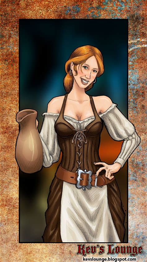 Kevs Lounge Character Portrait The Flirtatious Barmaid