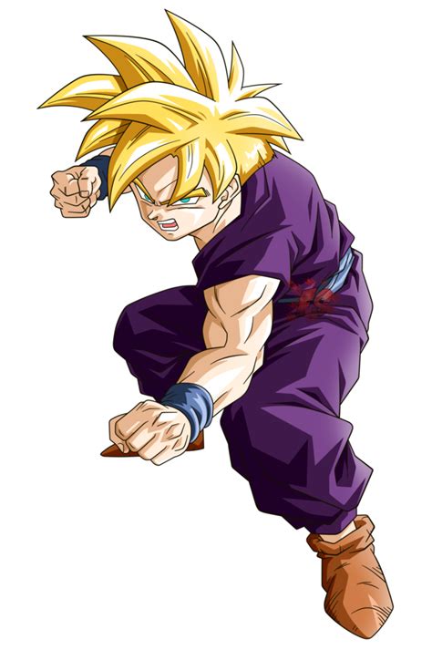 Joven Gohan Ssj Render Dokkan Battle By Fradayesmarkers Dragon