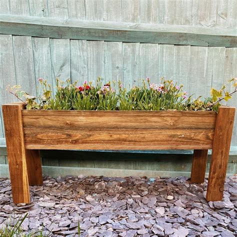 Garden Herb Planter Wooden Herb Box Handmade Herb Planter Etsy Uk