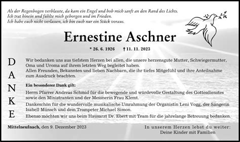 Traueranzeigen Von Ernestine Aschner Augsburger Allgemeine Zeitung