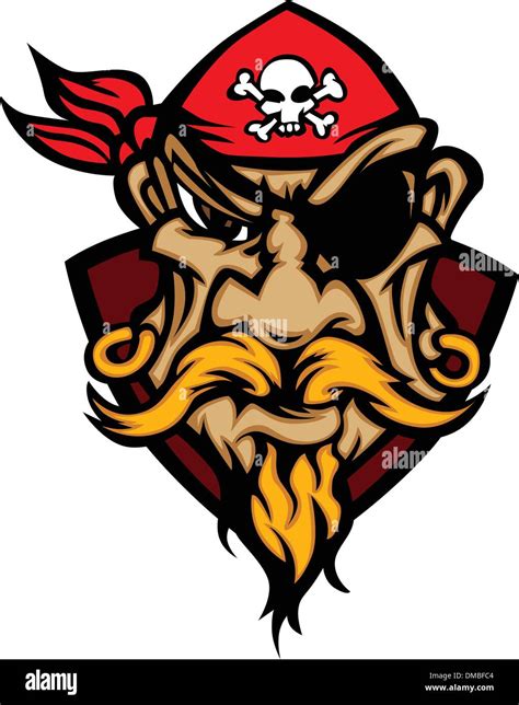 Pirate Mascot with Bandana Cartoon Vector Image Stock Vector Image ...