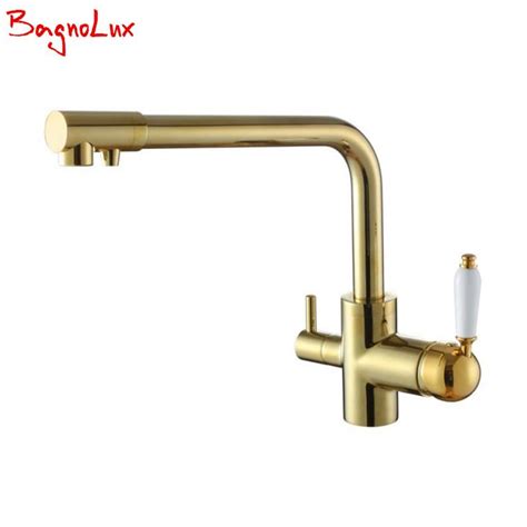 Bagnolux Drinking Water Kitchen Tap Solid Brass Single Hole Double