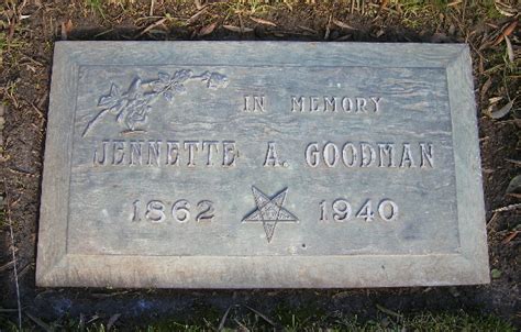 Jennette Ann Hedenberg Goodman 1862 1940 Memorial Find A Grave